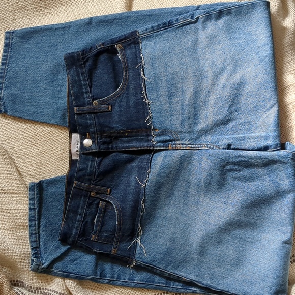 FRAME Ultra High Rise Barrel Jean (Ombre) - Picture 4 of 4